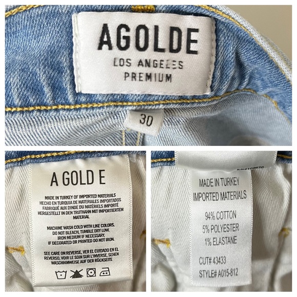 Agolde Isabel Slim Boyfriend Jeans in Dreamer Distressed Mid Rise Size 30 - Picture 10 of 11